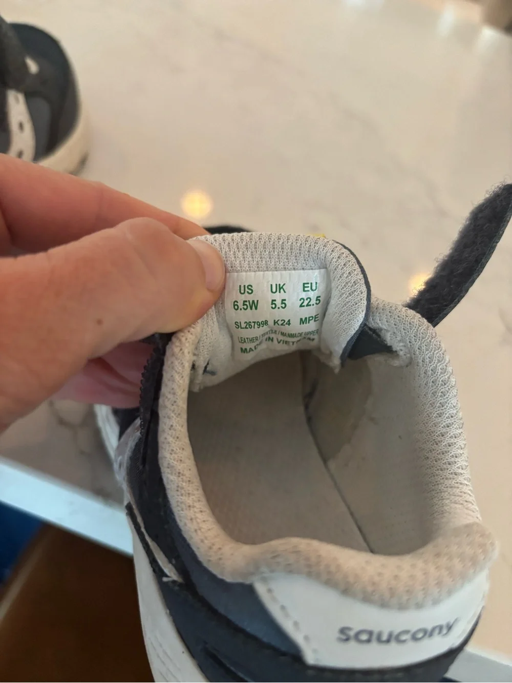 Saucony Navy and White Toddler Athletic Sneakers